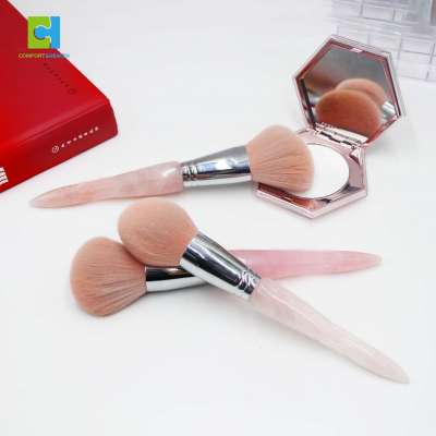 New Rose Gold Make Up Brushes Powder Concealer Gemstone Crystal Traveling Makeup Brush