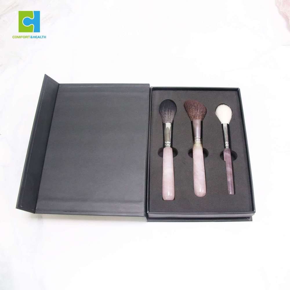 Professional Goat Hair Crystal Handle Private Label Makeup Brush Set